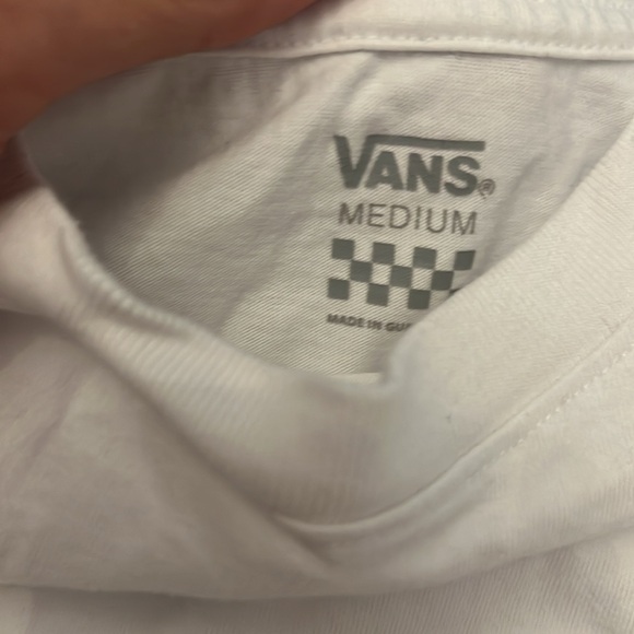 NWOT vans medium crop white long sleeve shirt - Picture 4 of 4